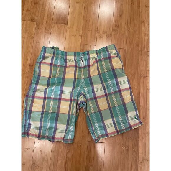 Polo Ralph Lauren Other - Polo Ralph Lauren Men's Plaid Swim Trunks XXL Multicolor Mesh Lining Back Pocket